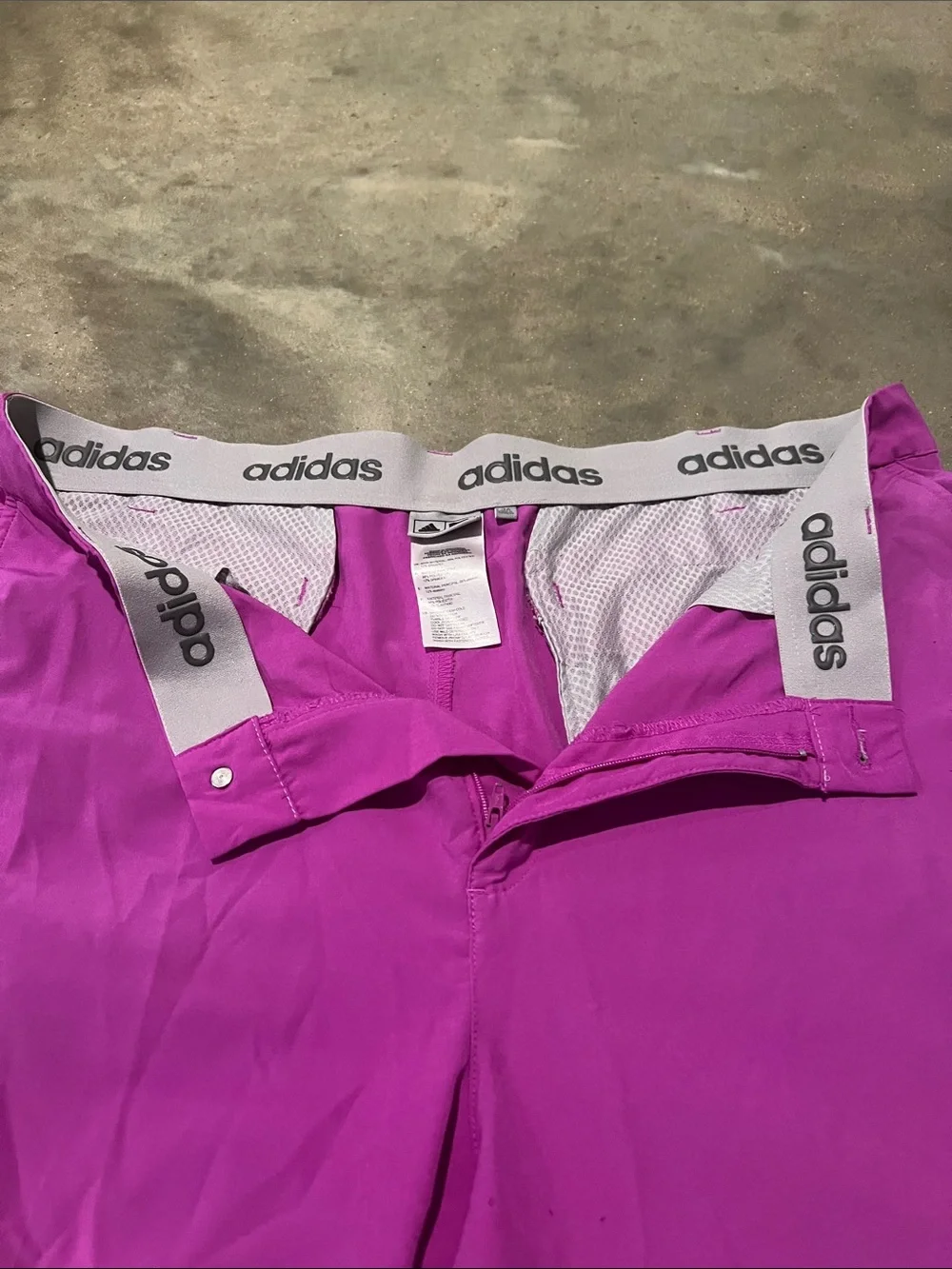adidas men  Bright Magenta Golf Athletic Shorts